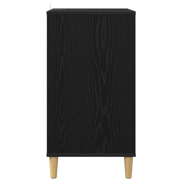 Plattenspielerst?nder Schwarz Eichen-Optik 47 x 39,5 x 74,5 cm