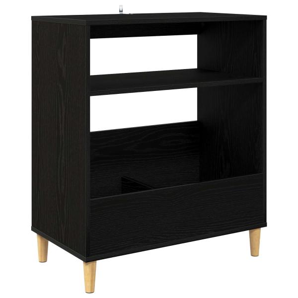 Plattenspieler Stand Schwarz Eichen-Optik 71 x 39,5 x 83 cm