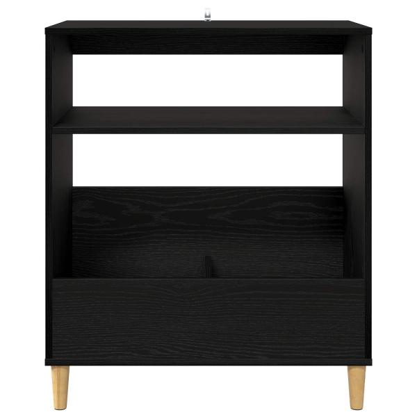 Plattenspieler Stand Schwarz Eichen-Optik 71 x 39,5 x 83 cm