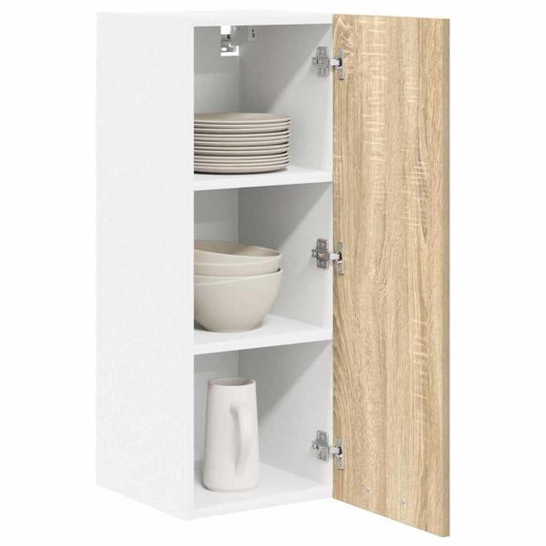 H?ngeschrank Sonoma-Eiche und Wei? 30 x 31 x 80 cm