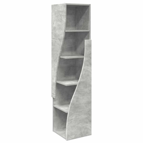 Eckschrank 32x32x140cm Holzwerkstoff Betongrau