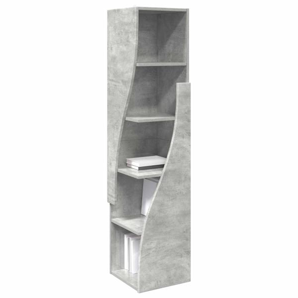 Eckschrank 32x32x140cm Holzwerkstoff Betongrau