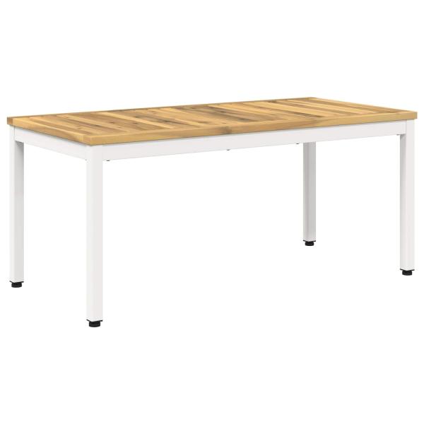 Couchtisch Weiß 50 x 100,5 x 45 cm Massivholz Akazie