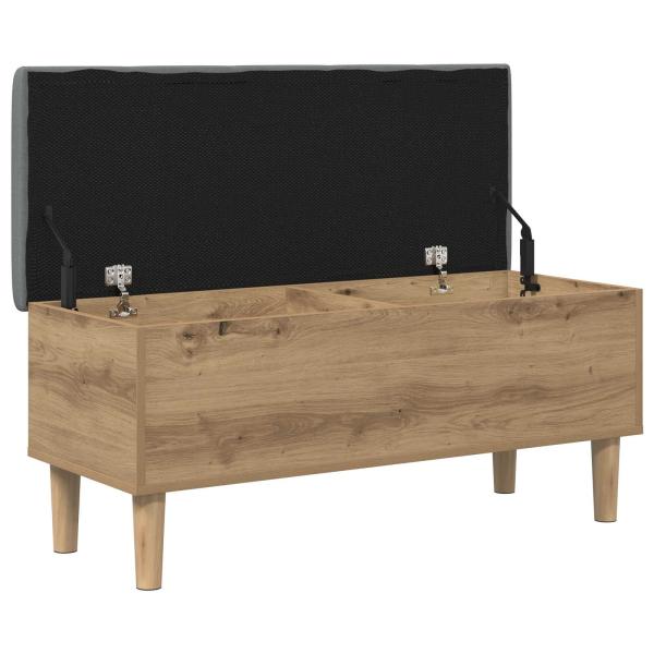 Aufbewahrungsbank mit Kissen Artisan-Eiche 102 x 42 x 46 cm