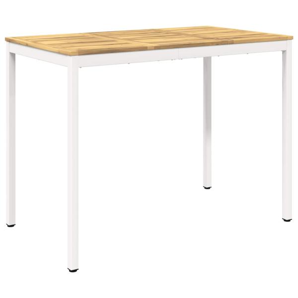 Gartenbar-Tisch Weiß 141 x 80,5 x 105 cm Massivholz Akazie