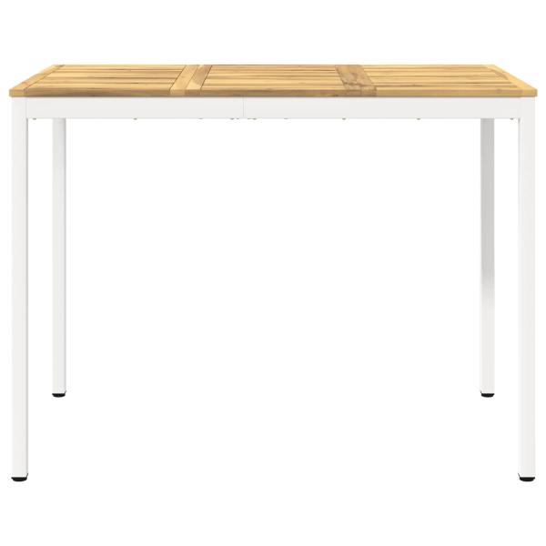 Gartenbar-Tisch Weiß 141 x 80,5 x 105 cm Massivholz Akazie
