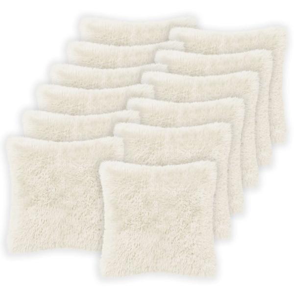 Kissen mit Kissen HEERLEN 12 Stk. Weiß PV Fleece