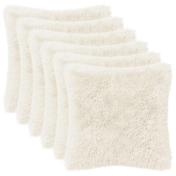 Kissen mit Kissen HEERLEN 2 Stk. Weiß PV Fleece