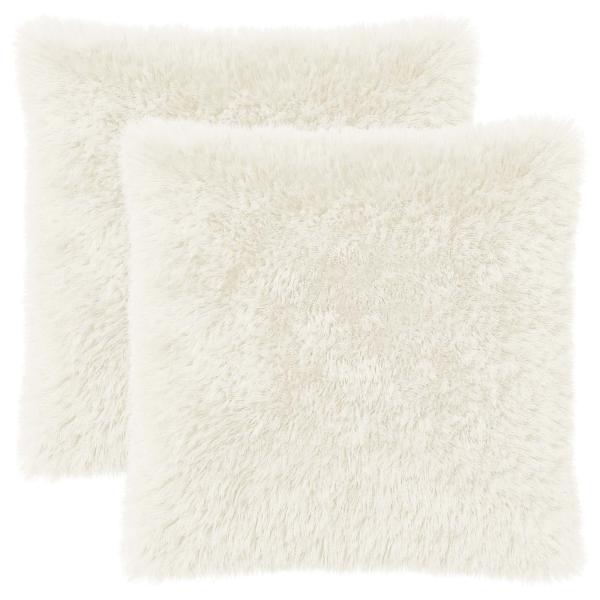 Kissen mit Kissen HEERLEN 2 Stk. Weiß PV Fleece