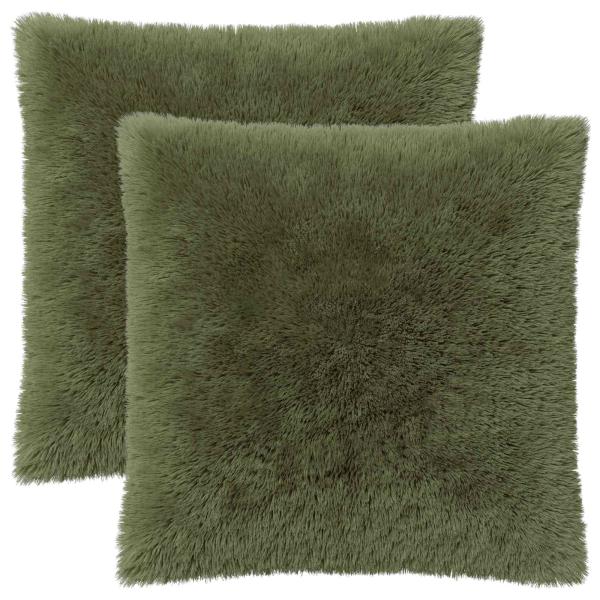 Kissen 2 stk. HEERLEN Grün 55 x 55 cm PV Fleece