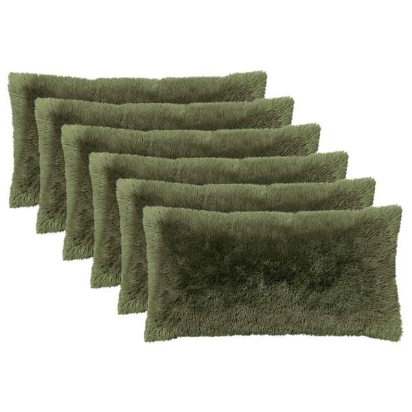 Kissen mit Kissen HEERLEN 6 Stk. Grün PV Fleece