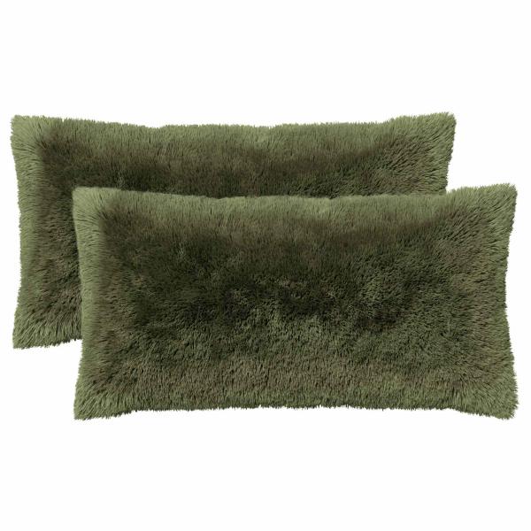 Kissen mit Kissen HEERLEN 2 Stk. Grün PV Fleece