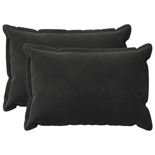 Kissen mit Kissen HOUTEN 2 Stk. Schwarz Samt
