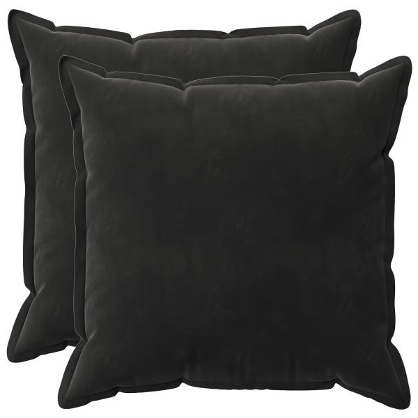 Kissen mit Kissen HOUTEN 2 Stk. Schwarz Samt
