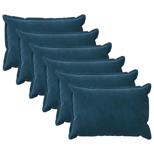 Kissen mit Kissen HOUTEN 6 Stk. Blau Samt
