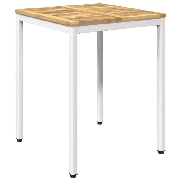 Gartentisch Weiß 60 x 60,5 x 75 cm Massivholz Akazie