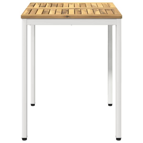 Gartentisch Weiß 60 x 60,5 x 75 cm Massivholz Akazie