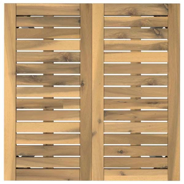 Gartentisch Weiß 60 x 60,5 x 75 cm Massivholz Akazie