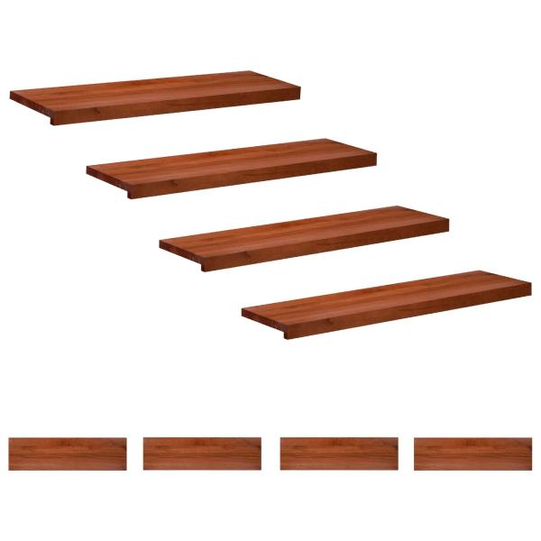 ARDEBO.de - Treppenstufen 8 stk. 100 x 25 x 2 cm Braun Massivholz Buche