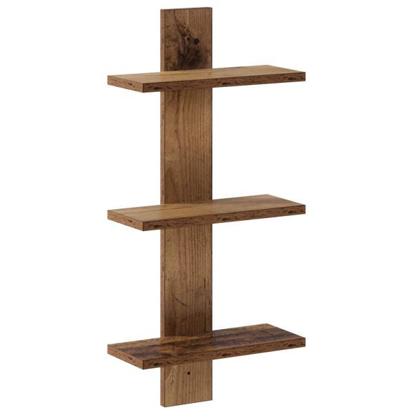 ARDEBO.de - Wandregal Altholz 30 x 13.5 x 64.5 cm Holzwerkstoff