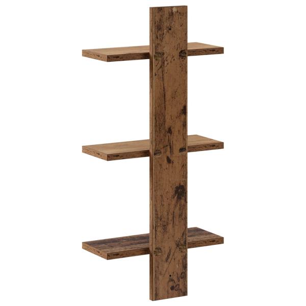 Wandregal Altholz 30 x 13.5 x 64.5 cm Holzwerkstoff