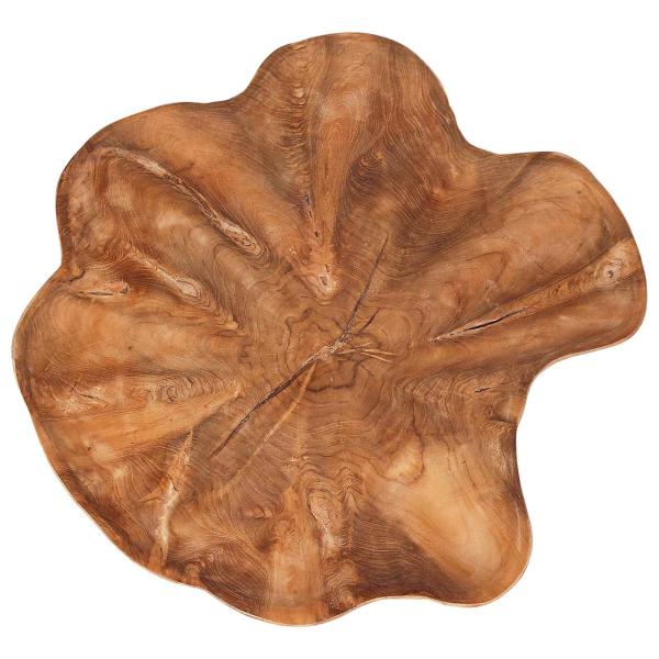Obstschale JEPARA Teakbraun Ø 40 cm Massivholz Teak