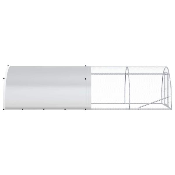 Hühnerstall Silber 400 x 150 x 100 cm Verzinkter Stahl