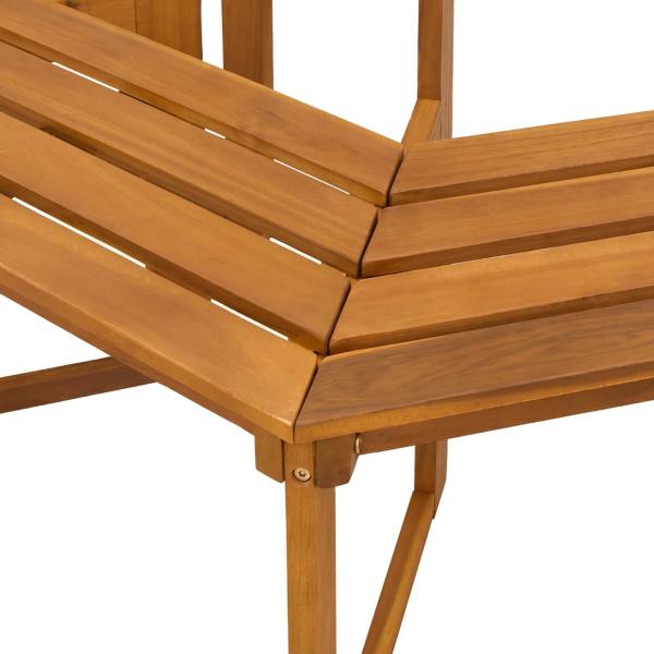 Baumbank 160 x 70 x 86 cm Massivholz Akazie Natur