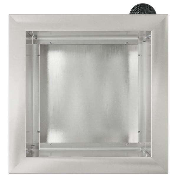 Garten-Pflanzkübel mit LED Silber 30 x 30 x 30 cm Edelstahl