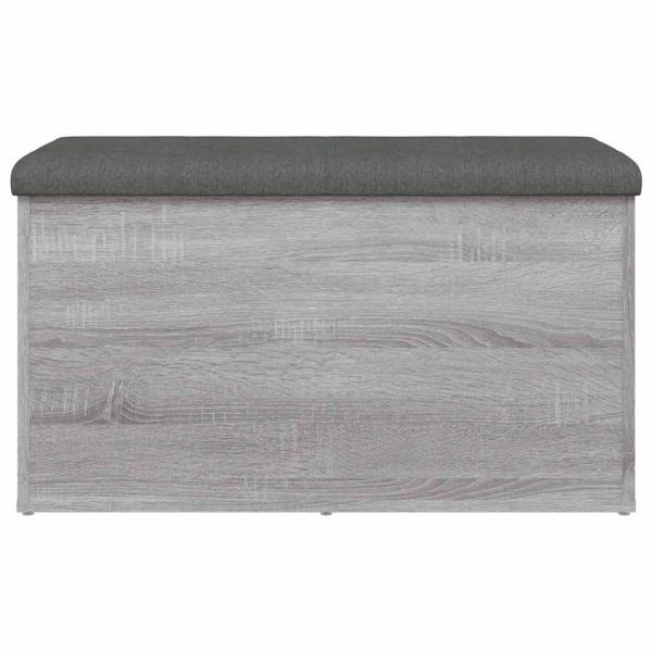 Sitzbank mit Stauraum Grau Sonoma 82x42x45 cm Holzwerkstoff