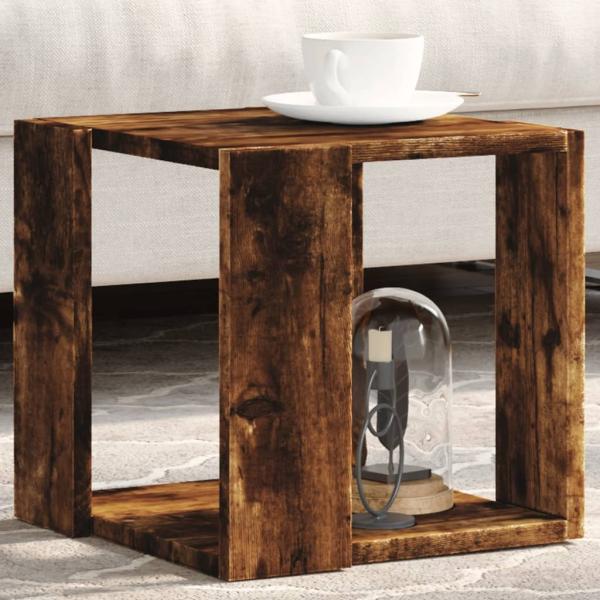 ARDEBO.de - Couchtisch Räuchereiche 32x32x30 cm Holzwerkstoff