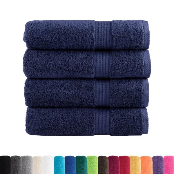 Premium Duschtücher SOLUND 4 Stk. Marineblau 70x140 cm 600 g/m²