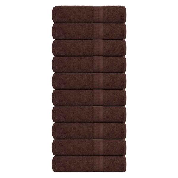 Handtücher FROGN 10 Stk. Braun 50x100 cm 360 g/m²