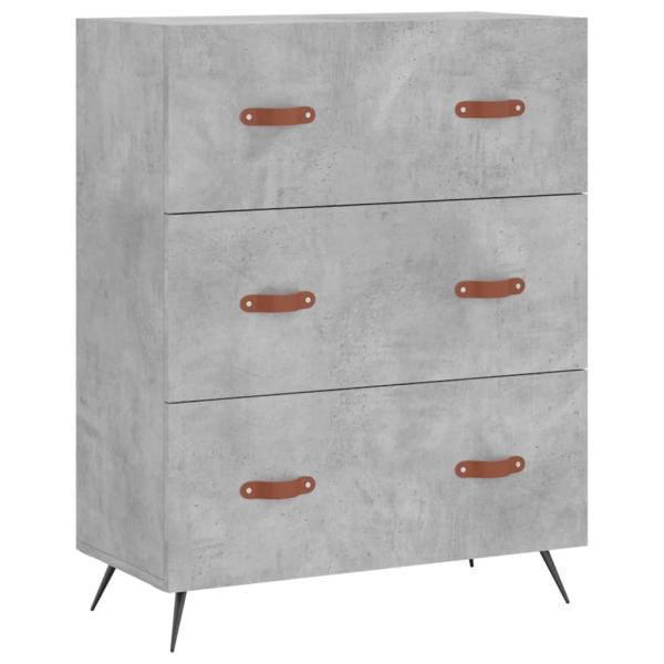 Kommode Betongrau 69,5x34x90 cm Holzwerkstoff