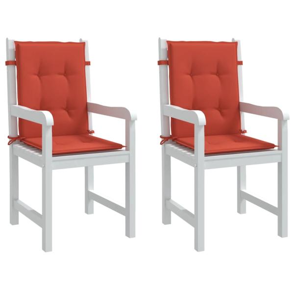 ARDEBO.de - Niedriglehner-Auflagen 2 Stk. Melange Rot 100x50x4 cm Stoff