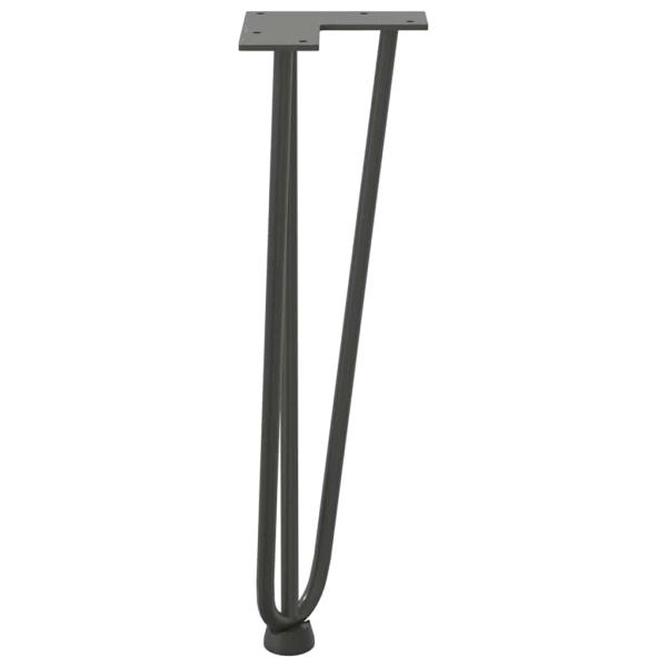 Haarnadelbeine für Couchtisch 4 Stk. Anthrazit 42 cm Massivstahl