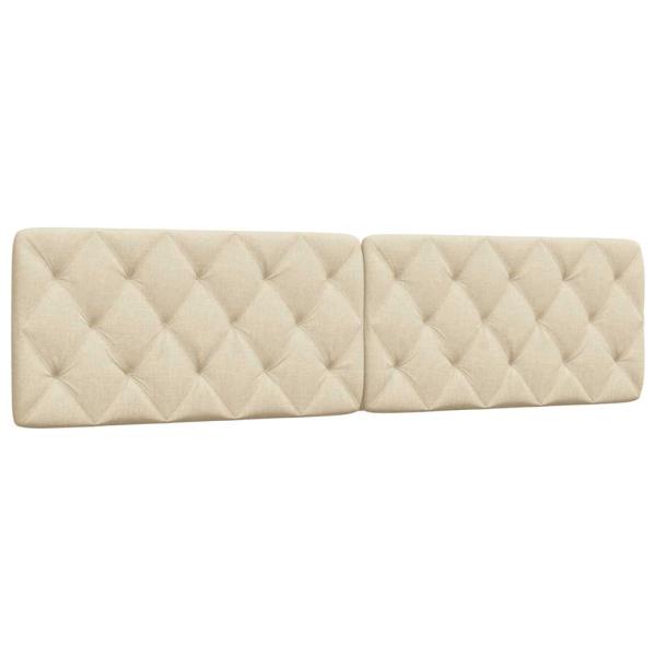 Kopfteil-Kissen Creme 200 cm Stoff