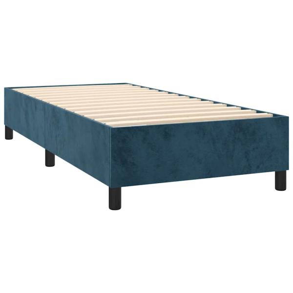 Boxspringbett mit Matratze & LED Dunkelblau 90x190 cm Samt