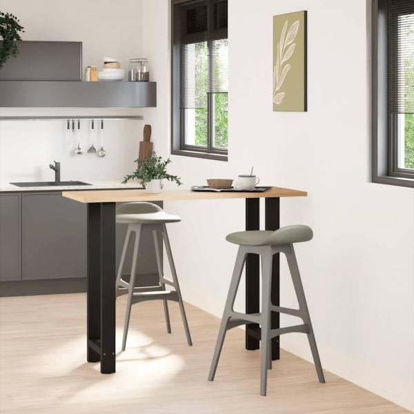 ARDEBO.de - Bartischbeine Schwarz 2 Stk. 40x(100-101) cm Stahl