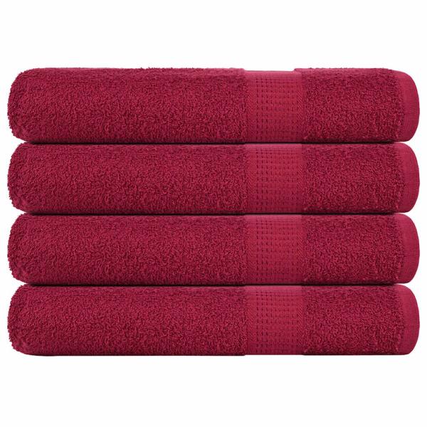 Saunatücher FROGN 4 Stk. Bordeaux 80x200 cm 360 g/m²