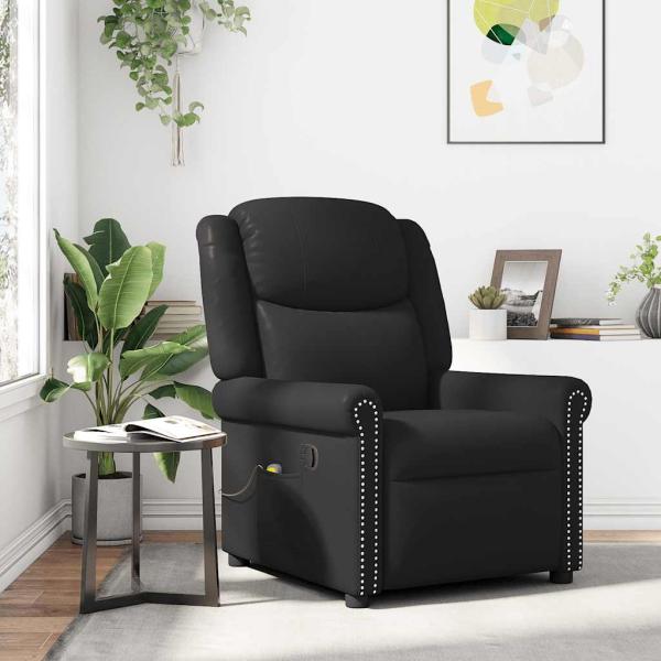 ARDEBO.de - Massagesessel Schwarz Glänzendes Kunstleder