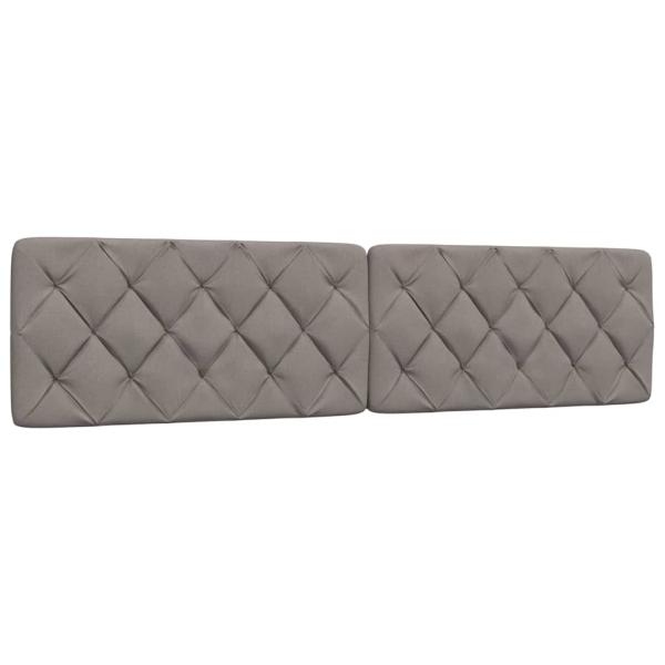 Bettgestell ohne Matratze Taupe 200x200 cm Stoff