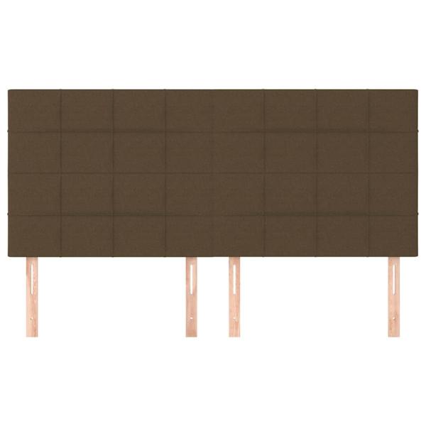 Kopfteil Dunkelbraun 160 x 5 x 118/128 cm Stoff