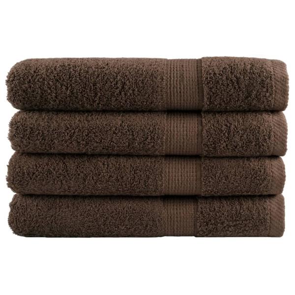 Premium Saunatücher SOLUND 4 Stk. Braun 80x200 cm 600 g/m²