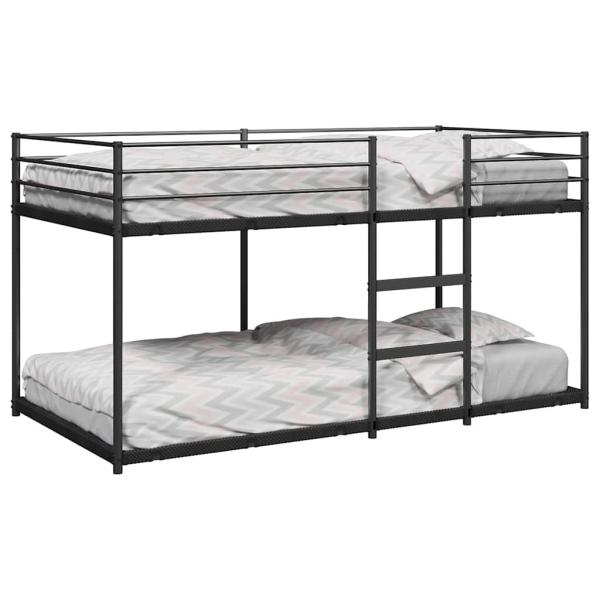 ARDEBO.de - Etagenbett ohne Matratze Schwarz 75x190 cm Stahl