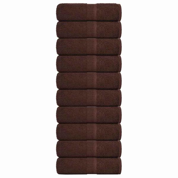 Waschtücher FROGN 10 Stk. Braun 30x30 cm 360 g/m²