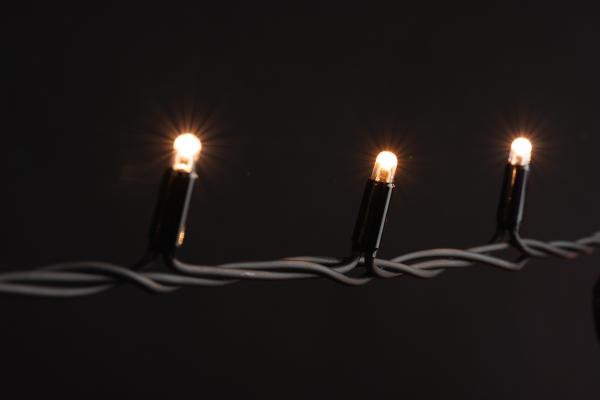 ARDEBO.de - String Lite Lichterkette, 90 LED, warmweiß, 230 V, 4,5 m schwarzes Kabel