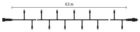 MK Illumination String Lite Lichterkette, 90 LED, warmweiß, 230 V, 4,5 m schwarzes Kabel