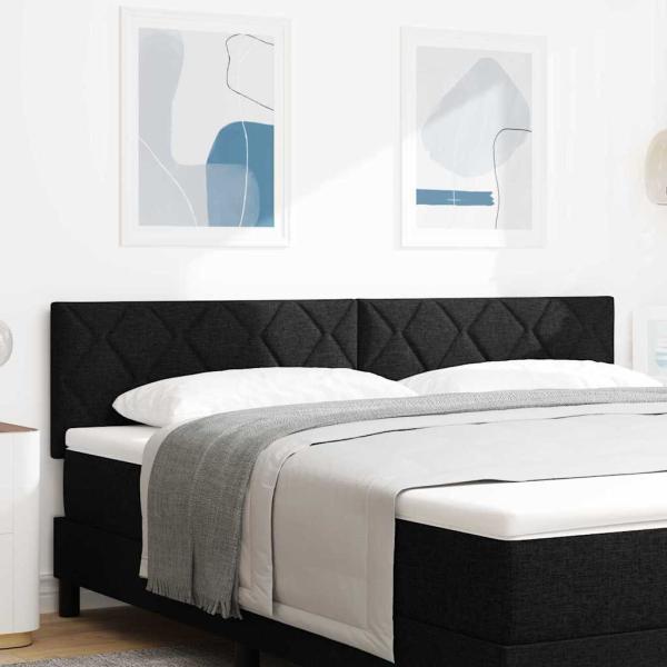 ARDEBO.de - LED Kopfteil Schwarz 180 cm Stoff