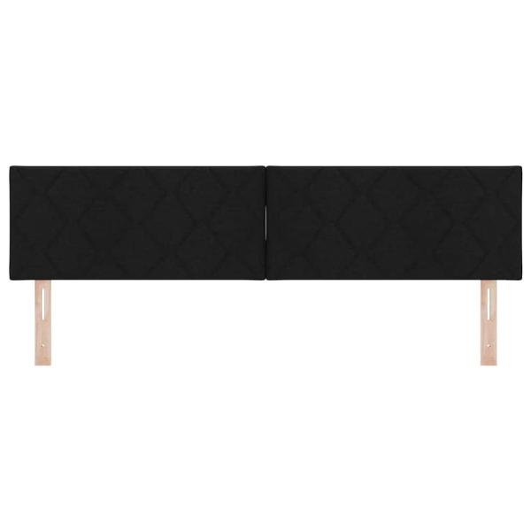 LED Kopfteil Schwarz 180 cm Stoff